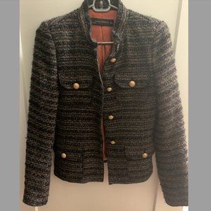Zara Woman Knit Woven Blazer